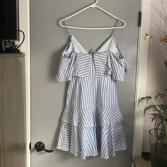 N/ nicholas Astrid stripe ruffle dress, size 2; new - Picture 4 of 7